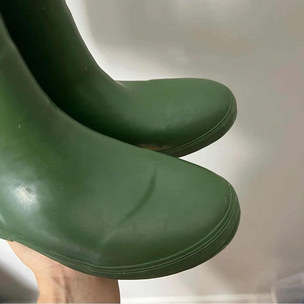 L.L. Bean Wellies Rain Boots Waterproof Green Kids Size 4